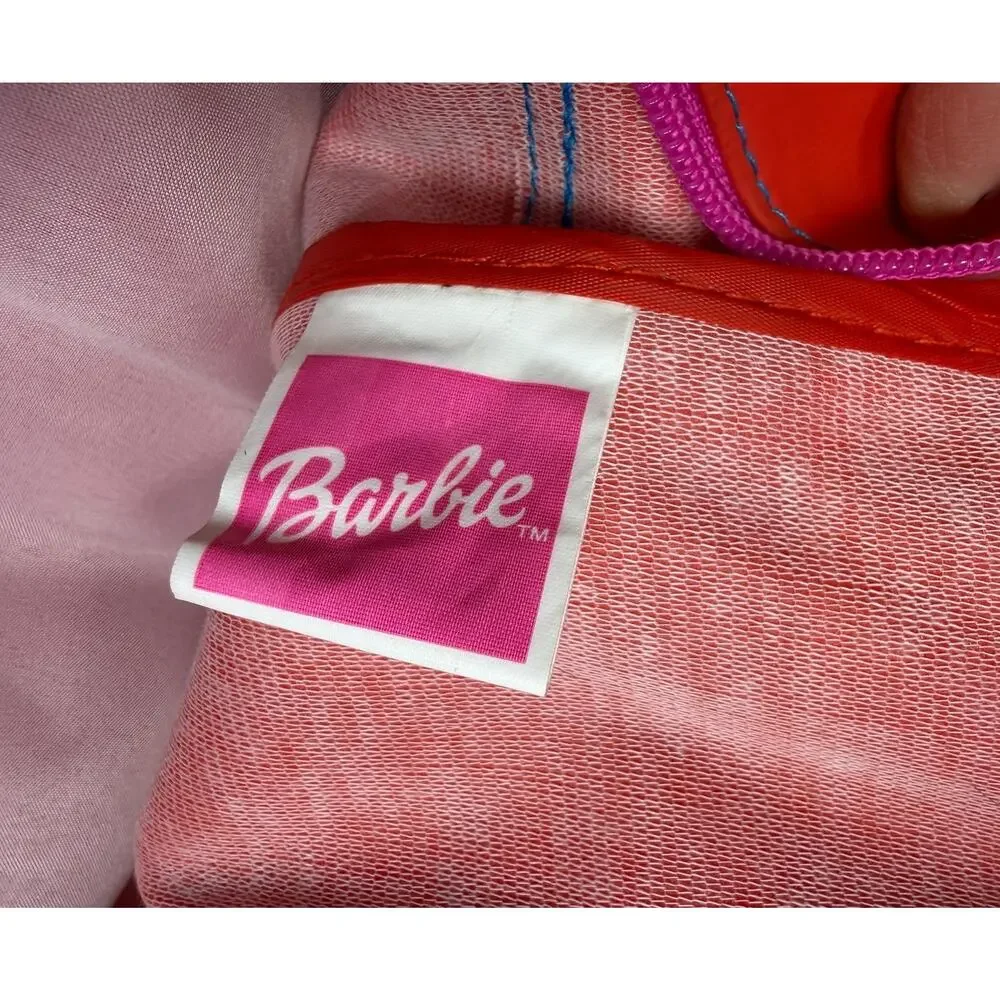 Vintage 2001 Barbie Backpack Pink Red Floral Graphic School Bag‎ NWT